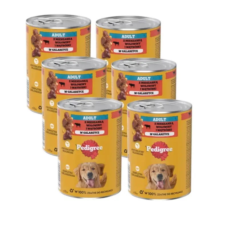 Pedigree Adult konzerva hovězí 6x400 g Cenová Bomba