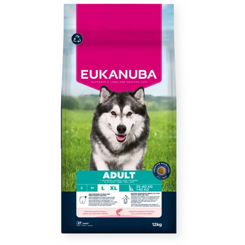 Expresní Doručení Eukanuba Adult Large Salmon&Barley 12 kg