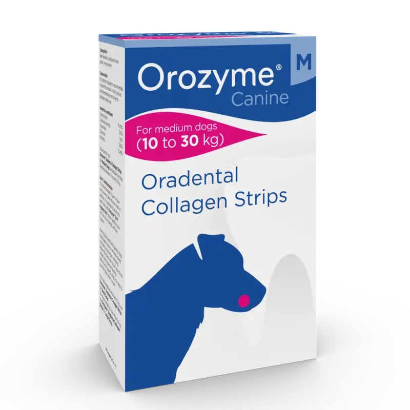 Sezónní Sleva Orozyme plátky žvýkací pro psy M 10-30kg 141g