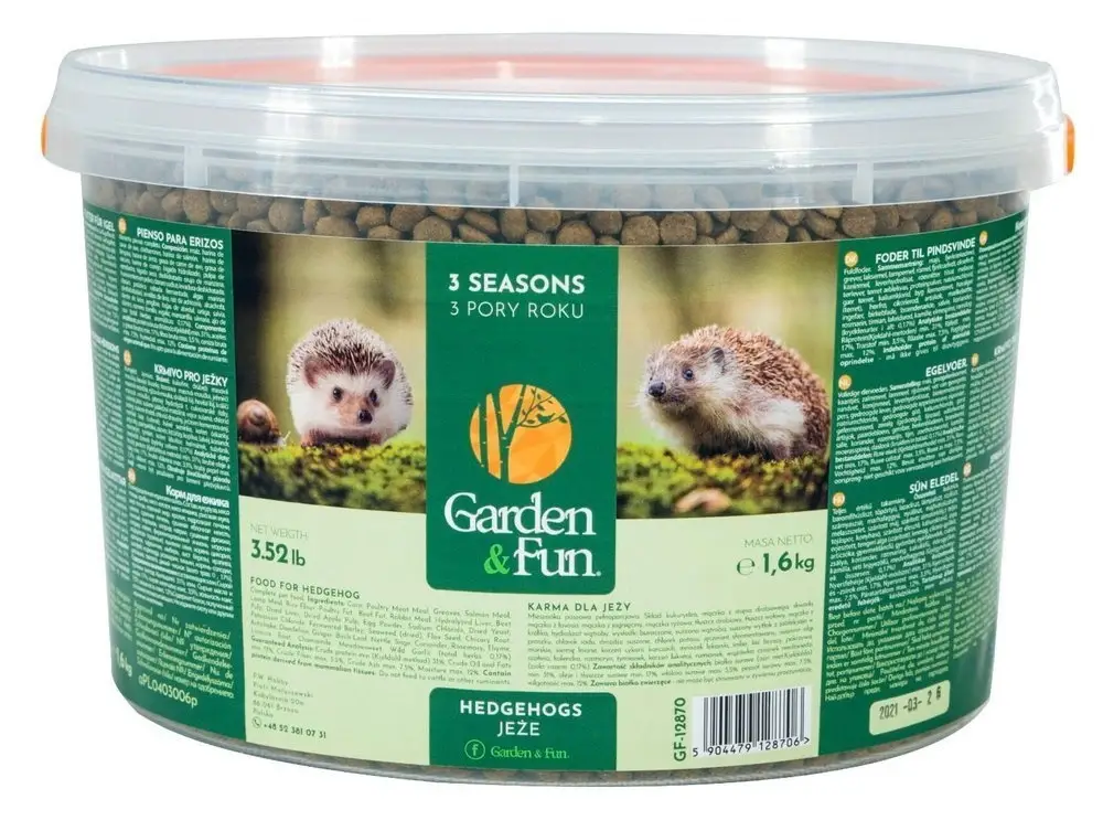 Omezená Nabídka Krmivo pro ježky Garden Fun 1,6kg kbelík