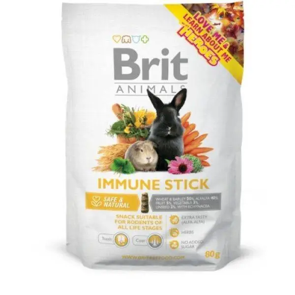 BRIT Animals Immune Stick pro hlodavce a králiky 80g Jen Po Omezenou Doba