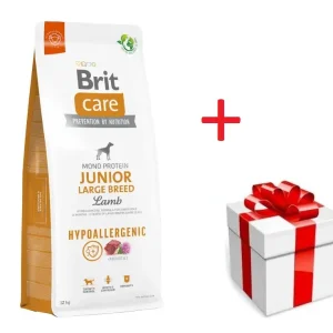 Akční Cena BRIT CARE Dog Hypoallergenic Junior Large Breed Lamb 12kg + Překvapení pro psa GRATIS !!!