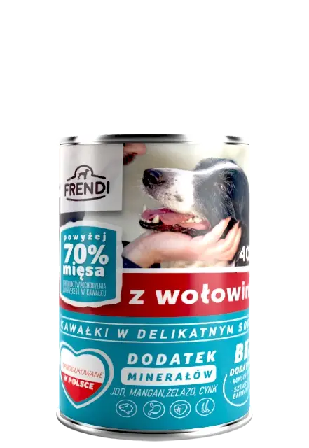 Frendi kousky v jemné omáčce s hovězím masem 12x400g pro psy Cenový Hit