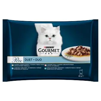 GOURMET Perle krmivo pro dospělé kočky Meat Duet 4x85g Jen Po Omezenou Doba