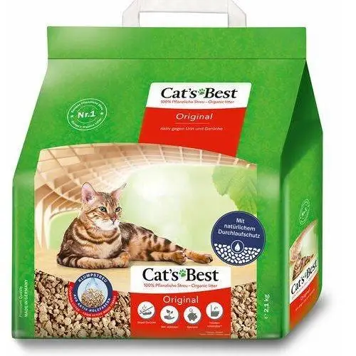 JRS Cats Best Eko Plus - dřevěné hrudkující stelivo 8x5l = 40l Přímo Od Výrobce