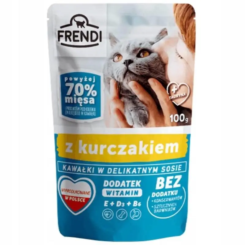 Frendi kousky v jemné omáčce s kuřecím masem pro kočky 20x100g 5 příchutí Kup Teď