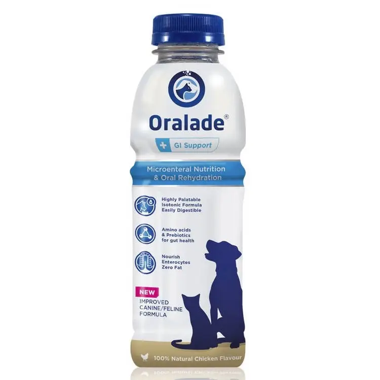 Značkový Livisto ORALADE GI SUPPORT 6 x 500 ML elektrolytů s prebiotikem pro psy a kočky