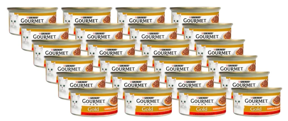Purina Gourmet Gold Sauce Delight s hovězím masem 24x85g Expresní Doručení