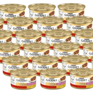 Purina Gourmet Gold s hovězím a kuřecím masem v omáčce 24x85g Nová Kolekce