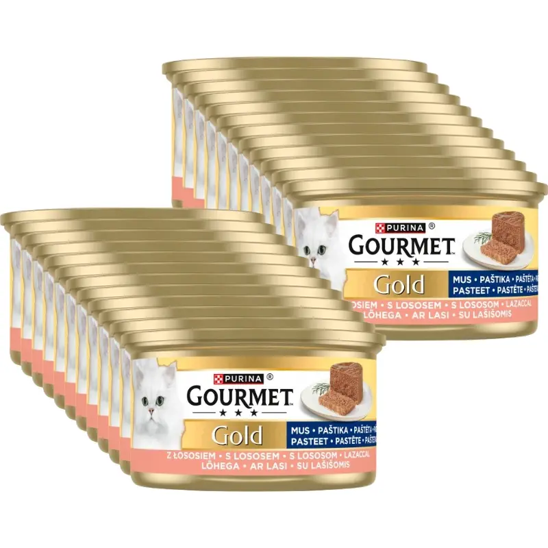 Purina Gourmet Gold mousse s lososem 24x85g Rychlé Dodání