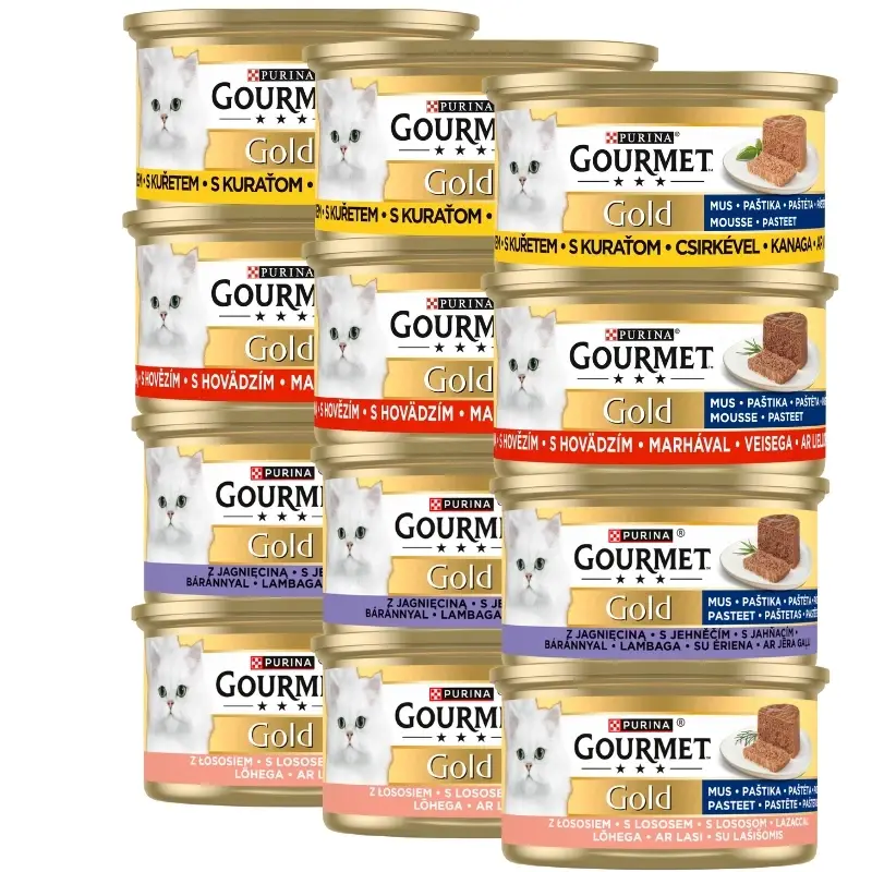 Purina Gourmet Gold mus mix příchutí 12x85g Akční Nabídka