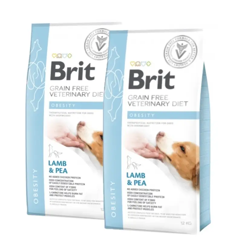 Brit GF veterinární diety pro psy Obezita 2x12kg Cenově Výhodný