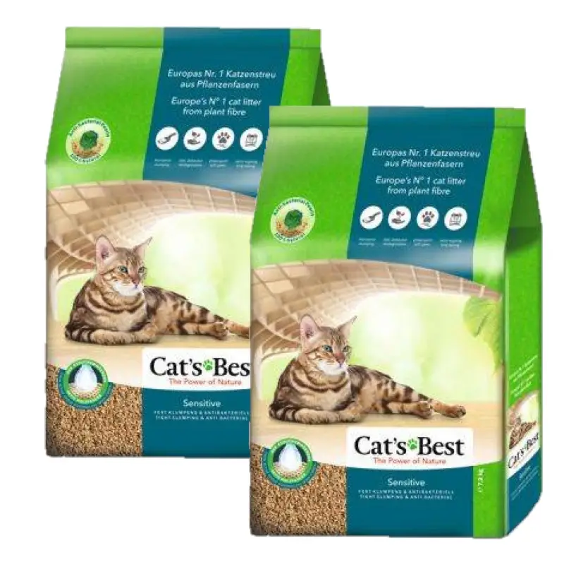 Akce JRS Cats Best Sensitive 2x(20 l / 7,2 kg)