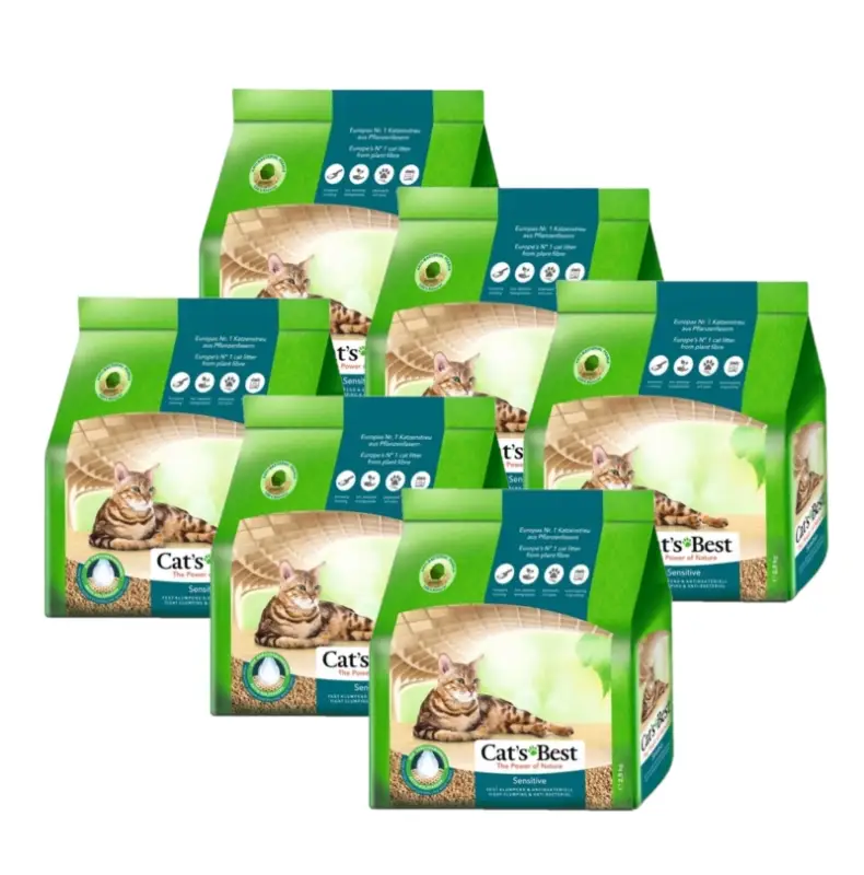 Stelivo pro kočky JRS Cats Best Sensitive (Green Power) 6x(8L/2,9kg) Ihned K Objednání