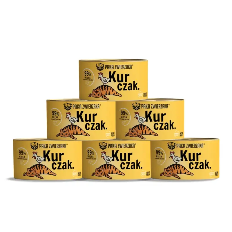 Paka Zwierzaka- kuřecí mokré krmivo 6x200g Autentický