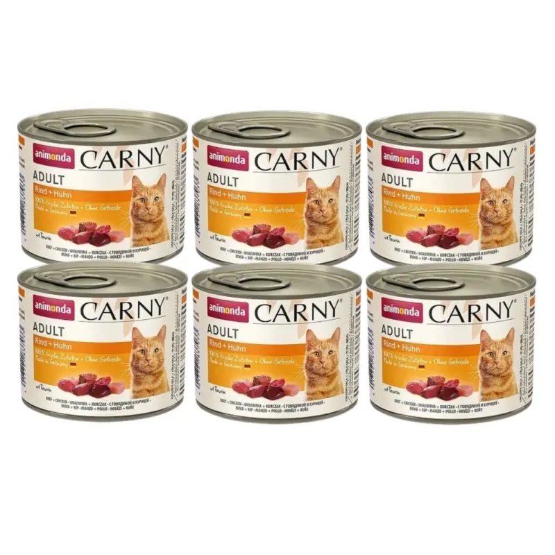 Novinka Animonda Carny Adult konzerva hovězí/kuřecí 6x200g