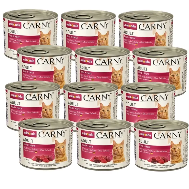 Animonda Cat Carny Adult příchuť: hovězí a srdce 24x200g Koupit Online