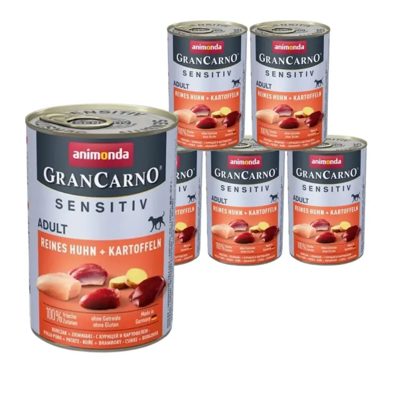 ANIMONDA GranCarno Sensitiv Adult Dog příchuť: kuře + brambory 6x400g Omezená Nabídka