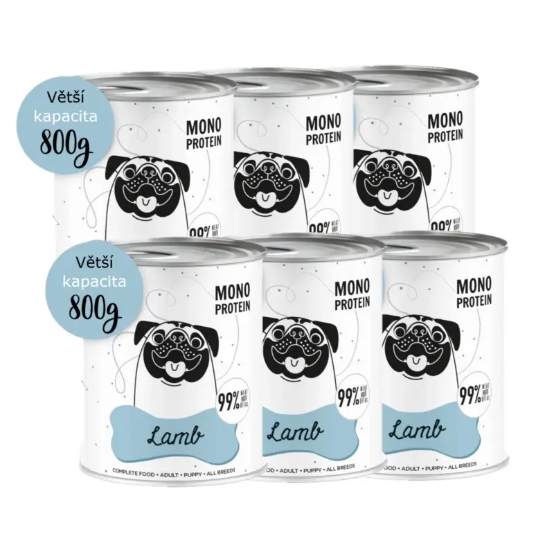 Nová Kolekce PEPE MONO PROTEIN Lamb 6x800g