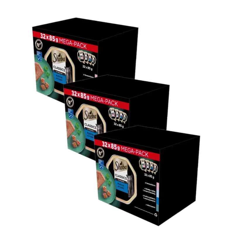 Ověřený Tácky s rybími příchutěmi SHEBA Classics 96x85g