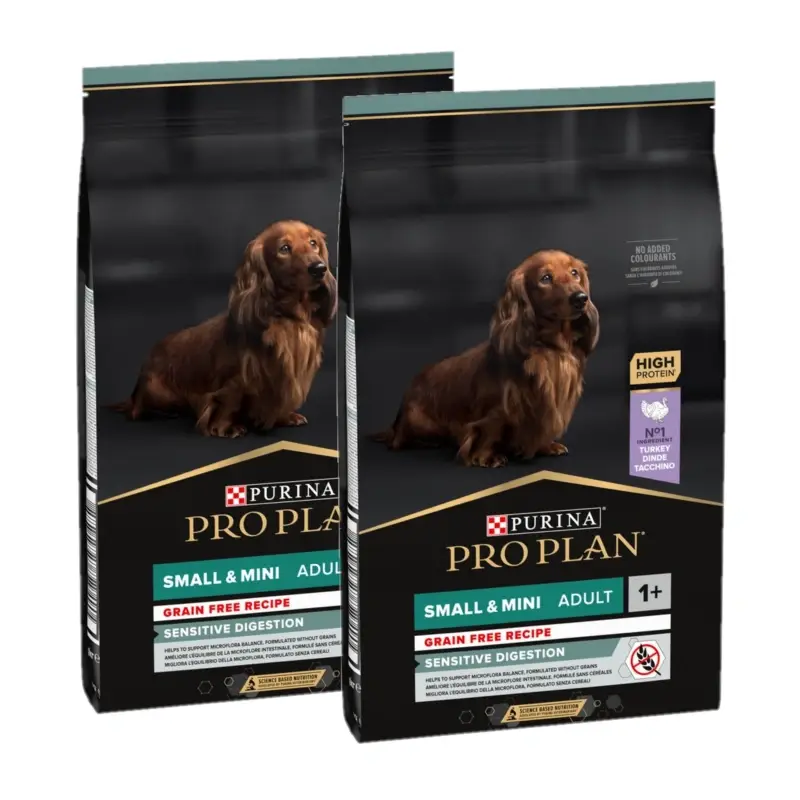 Vrácení Zdarma Purina PRO PLAN Grain Free Adult Small Mini Sensitive Digestion 2x7kg