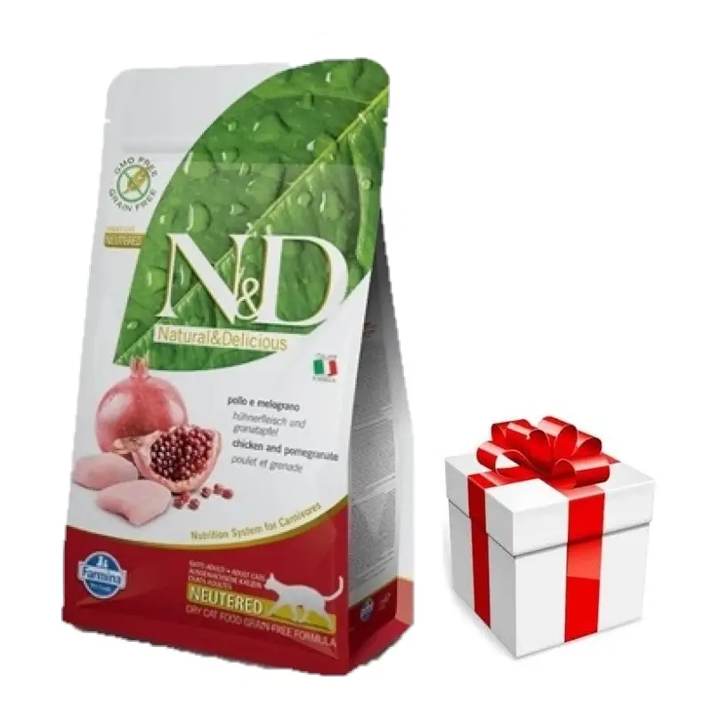 N&D PRIME CAT NEUTERED CHICKEN & POMEGRANATE ADULT 5KG + překvapení pro kočku ZDARMA Aktuální