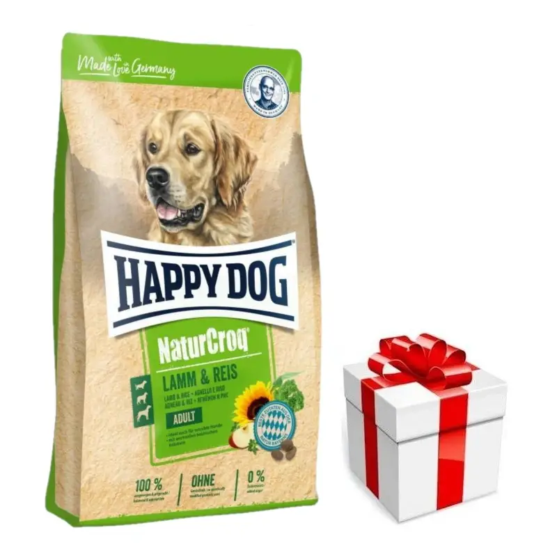 Happy Dog NaturCroq LAMB & RICE 4kg + překvapení pro psa ZDARMA Nová Kolekce