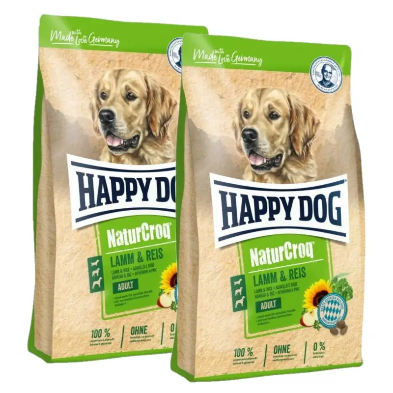 Finální Výprodej Happy Dog NaturCroq LAMB & RICE 2x4kg