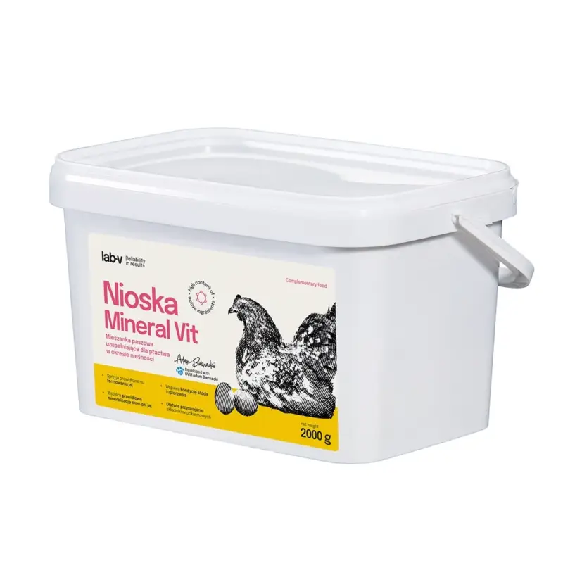 Lab-v Nioska Mineral Vit – podpora správné snášky a kvality skořápky vajec 2000g Autentický