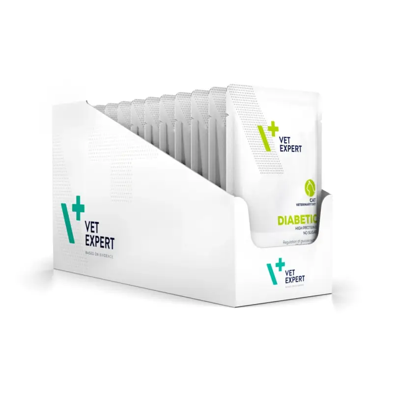 Objednat Nyní VETEXPERT Diabetic Cat – mokré veterinární krmivo pro kočky 12x100g