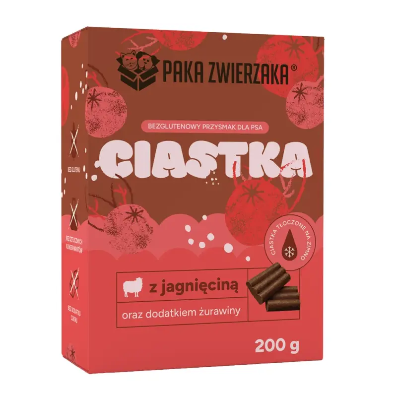 Hit Sezóny PAKA ZWIERZAKA – Sušenky z jehněčího masa s brusinkami (200 g)