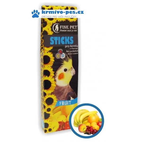Pouze Dnes FINE PET Tyčinka Korela ovoce 2ks/110g