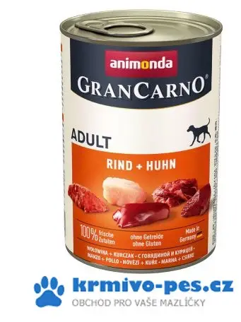 Poslední Šance Animonda GRANCARNO konz. ADULT hovězí/kuřecí pes 400g