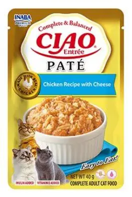Inaba Ciao Entrée Paté kuře a sýr 40 g Poslední Šance