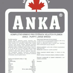 Anka Puppy Large Breed 20kg Akční Cena