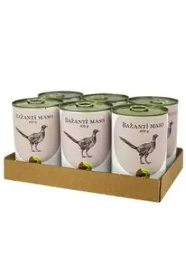 Vrácení Zdarma BOHEMIA Bažantí maso ve vlastní šťávě SIX PACK 6x400g