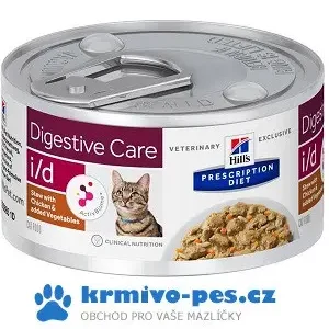 Hill's Prescription Diet Feline i/d Stew s ActivBiome+ kuře & zelenina - konzerva 82g Levný