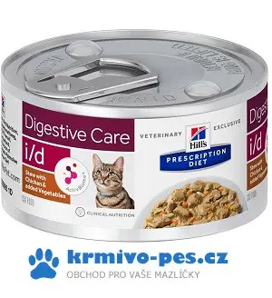 Hill's Prescription Diet Feline i/d Stew s ActivBiome+ kuře & zelenina - konzerva 82g Levný