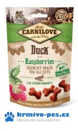 Přímo Od Výrobce Carnilove Cat Crunchy Snack Duck&Raspberries 50g