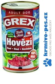 GREX konz. pes hovězí 1280g Levný