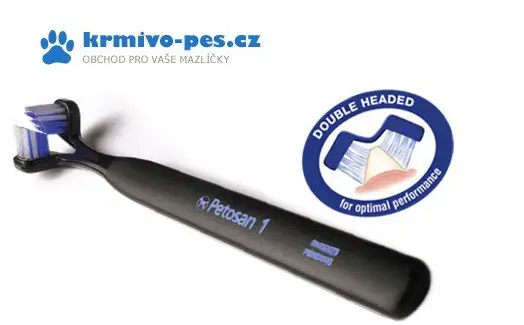 Petosan zubní kartáček dvouhlavý pro psy Large 16kg+ Sleva