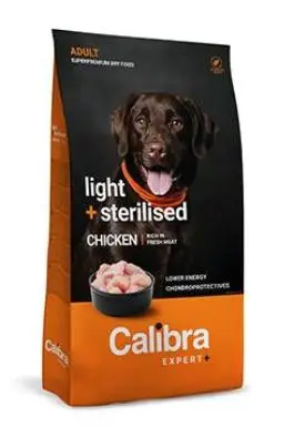 Pouze Dnes Calibra Dog EXPERT+ Adult Light & Sterilised Chicken 750g