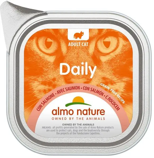 Rychlé Dodání Almo Nature Daily Menu cat vanička losos 100g
