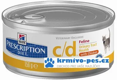 Cenový Hit Hill's Prescription Diet Feline C/D konzerva Multicare - hrubě mletá 156 g