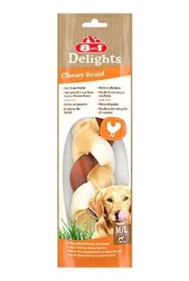 Zlevněný Pochoutka 8in1 Delights Chewy Braid M/L 80g