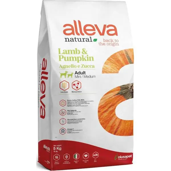 ALLEVA NATURAL Dog Dry Adult Lamb&Pumpkin Mini/Medium 5kg Nejlepší Volba