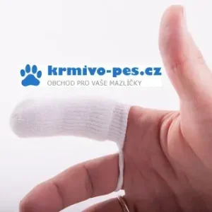 Finální Výprodej Petosan zubní kartáček na prst pro psy, mikrovlákno