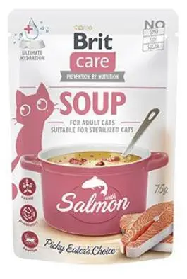 Brit Care Cat Soup with Salmon 75g Hit Sezóny