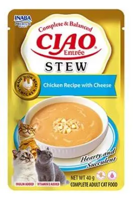 Inaba Ciao Entrée Stew kuře a sýr 40 g Oblíbený