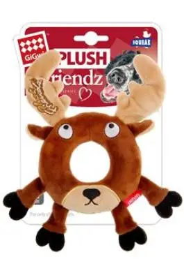 Jen Po Omezenou Doba Hračka pes GiGwi Plush Friendz sob s gumovým kroužkem
